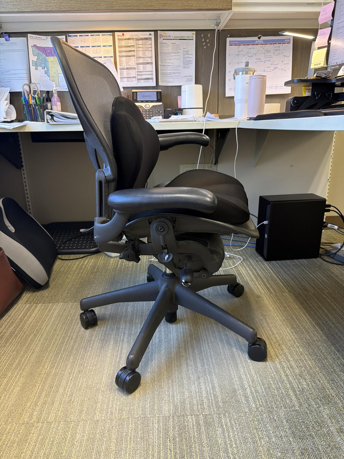 The PosturePro seat on an office chair