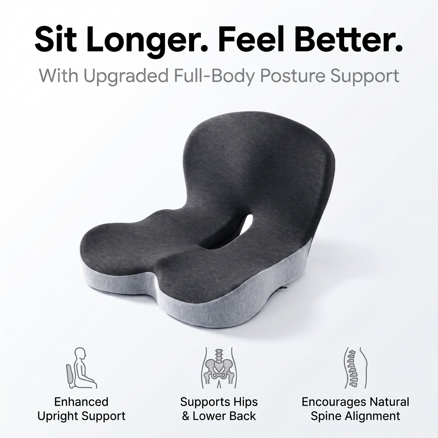 Ergonomic Full-Back Support Cushion